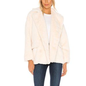 Free People Solid Kate Faux Fur Coat Jacket. M, XS